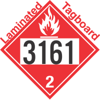 Flammable Gas Class 2.1 UN3161 Tagboard DOT Placard