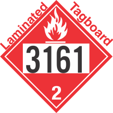 Flammable Gas Class 2.1 UN3161 Tagboard DOT Placard