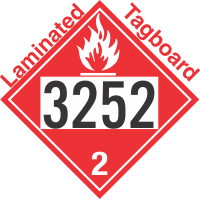 Flammable Gas Class 2.1 UN3252 Tagboard DOT Placard