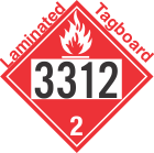 Flammable Gas Class 2.1 UN3312 Tagboard DOT Placard