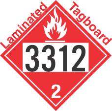 Flammable Gas Class 2.1 UN3312 Tagboard DOT Placard