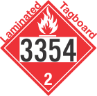 Flammable Gas Class 2.1 UN3354 Tagboard DOT Placard