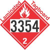 Flammable Gas Class 2.1 UN3354 Tagboard DOT Placard