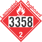 Flammable Gas Class 2.1 UN3358 Tagboard DOT Placard