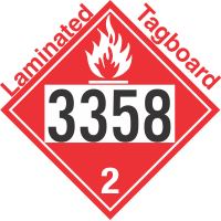 Flammable Gas Class 2.1 UN3358 Tagboard DOT Placard