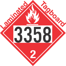 Flammable Gas Class 2.1 UN3358 Tagboard DOT Placard