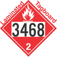 Flammable Gas Class 2.1 UN3468 Tagboard DOT Placard