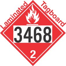 Flammable Gas Class 2.1 UN3468 Tagboard DOT Placard