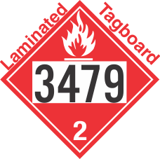 Flammable Gas Class 2.1 UN3479 Tagboard DOT Placard