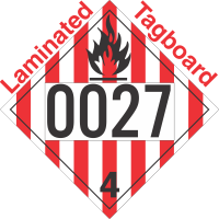 Flammable Solid Class 4.1 UN0027 Tagboard DOT Placard