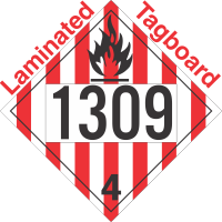 Flammable Solid Class 4.1 UN1309 Tagboard DOT Placard