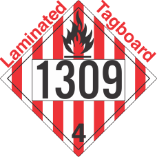 Flammable Solid Class 4.1 UN1309 Tagboard DOT Placard