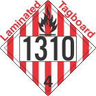 Flammable Solid Class 4.1 UN1310 Tagboard DOT Placard