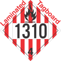 Flammable Solid Class 4.1 UN1310 Tagboard DOT Placard