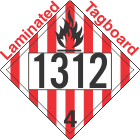 Flammable Solid Class 4.1 UN1312 Tagboard DOT Placard