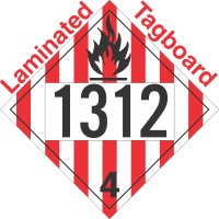 Flammable Solid Class 4.1 UN1312 Tagboard DOT Placard