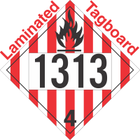 Flammable Solid Class 4.1 UN1313 Tagboard DOT Placard