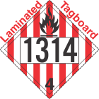 Flammable Solid Class 4.1 UN1314 Tagboard DOT Placard