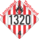 Flammable Solid Class 4.1 UN1320 Tagboard DOT Placard