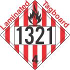 Flammable Solid Class 4.1 UN1321 Tagboard DOT Placard