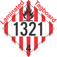 Flammable Solid Class 4.1 UN1321 Tagboard DOT Placard