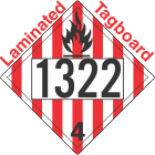 Flammable Solid Class 4.1 UN1322 Tagboard DOT Placard