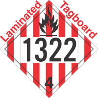 Flammable Solid Class 4.1 UN1322 Tagboard DOT Placard