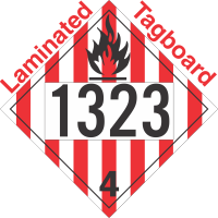 Flammable Solid Class 4.1 UN1323 Tagboard DOT Placard