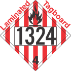 Flammable Solid Class 4.1 UN1324 Tagboard DOT Placard