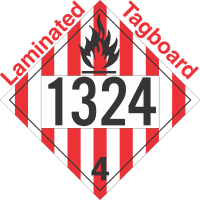 Flammable Solid Class 4.1 UN1324 Tagboard DOT Placard