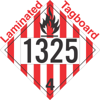 Flammable Solid Class 4.1 UN1325 Tagboard DOT Placard