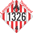 Flammable Solid Class 4.1 UN1326 Tagboard DOT Placard
