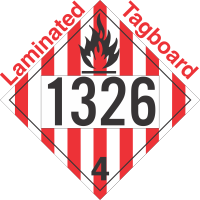 Flammable Solid Class 4.1 UN1326 Tagboard DOT Placard