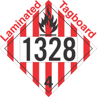 Flammable Solid Class 4.1 UN1328 Tagboard DOT Placard