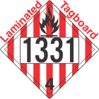 Flammable Solid Class 4.1 UN1331 Tagboard DOT Placard