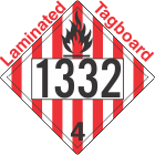 Flammable Solid Class 4.1 UN1332 Tagboard DOT Placard