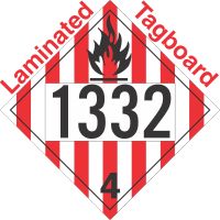 Flammable Solid Class 4.1 UN1332 Tagboard DOT Placard