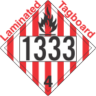 Flammable Solid Class 4.1 UN1333 Tagboard DOT Placard