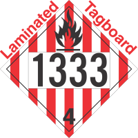 Flammable Solid Class 4.1 UN1333 Tagboard DOT Placard