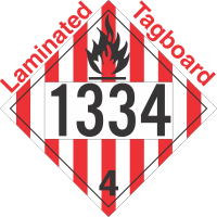 Flammable Solid Class 4.1 UN1334 Tagboard DOT Placard