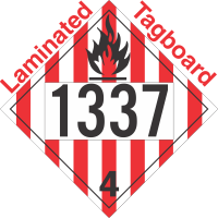 Flammable Solid Class 4.1 UN1337 Tagboard DOT Placard