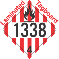 Flammable Solid Class 4.1 UN1338 Tagboard DOT Placard