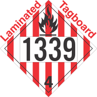 Flammable Solid Class 4.1 UN1339 Tagboard DOT Placard