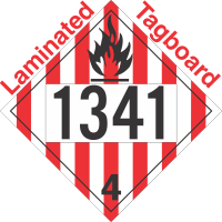 Flammable Solid Class 4.1 UN1341 Tagboard DOT Placard