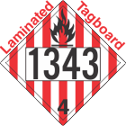 Flammable Solid Class 4.1 UN1343 Tagboard DOT Placard
