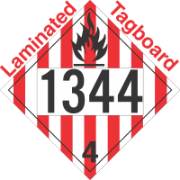 Flammable Solid Class 4.1 UN1344 Tagboard DOT Placard