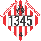 Flammable Solid Class 4.1 UN1345 Tagboard DOT Placard