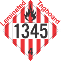 Flammable Solid Class 4.1 UN1345 Tagboard DOT Placard