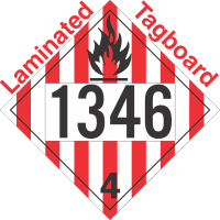 Flammable Solid Class 4.1 UN1346 Tagboard DOT Placard