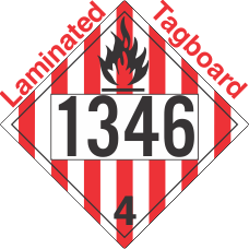 Flammable Solid Class 4.1 UN1346 Tagboard DOT Placard
